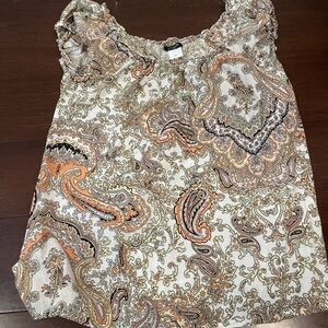 guc j crew factory, Mercantile Paisley Print Women's Top xs
